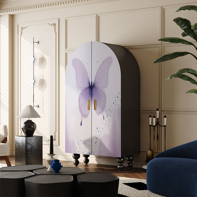 Garde-robe papillon mauve
