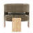 Tess Accent Chair In Modern Manchester Beige On Solid Wood-717503655