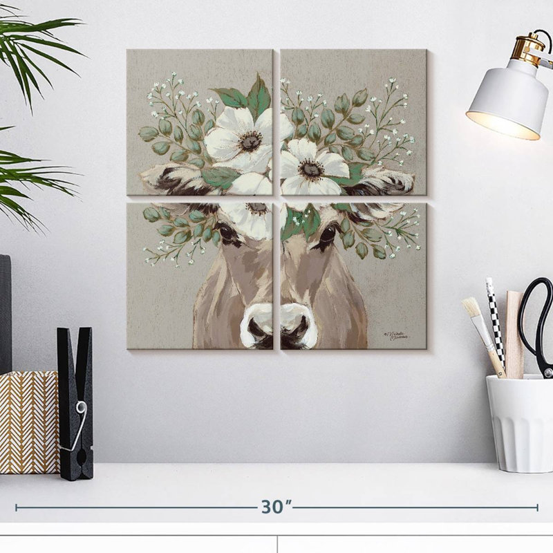 Brampt Flora The Jersey Cow, H 18 po x l 18 po