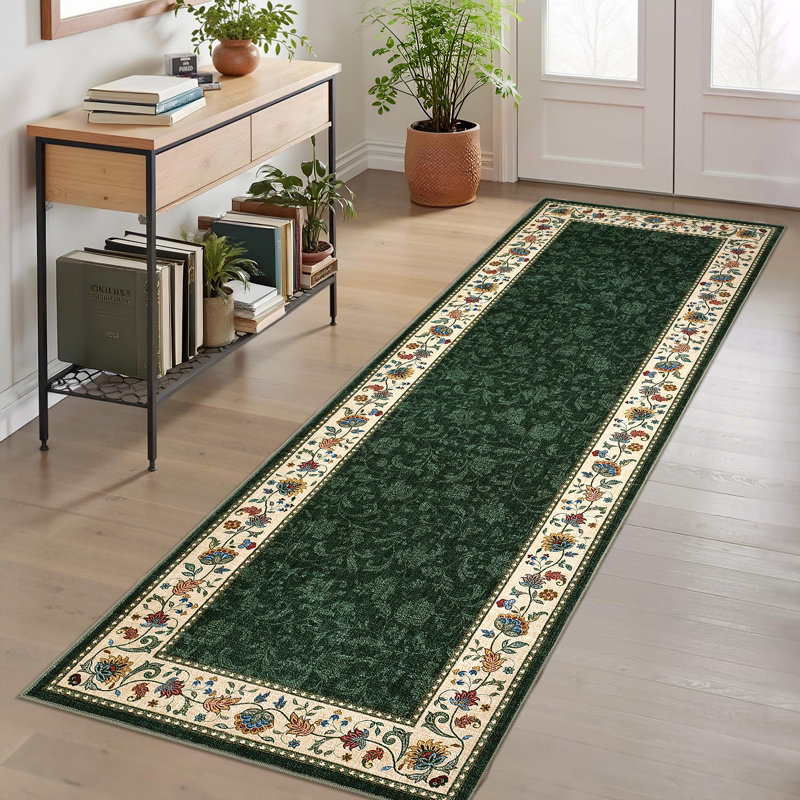 Tapis lavable Farmhouse Floral, Tapis de couloir 2 pi x 6 pi