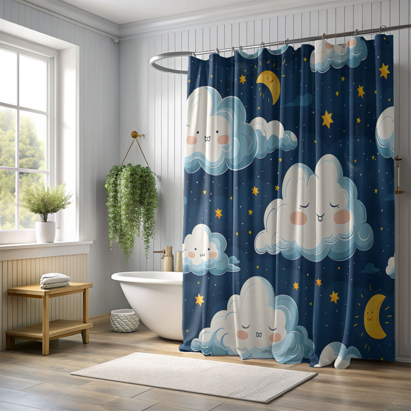 Rideau de douche Dreamy Nights - Premium, H 74 po x l 71 po