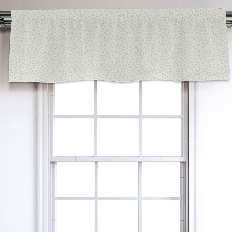 Sateen Floral Ruffled Window Valance