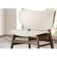 Chaise d'appoint moderne avec dossier à oreilles Mid-Century