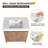 30" Freestanding Double-Door Bathroom Vanity with Adjustable Shelf & Thick-Edge Resin Sink – Floor-Standing Storage Cabinet with Basin Included-434947283