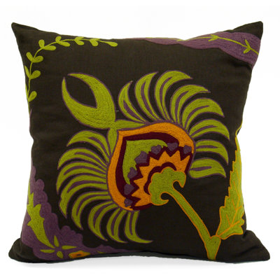 Pomegranate Collection Flower Linen Thow Pillow