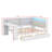 Wood Full-Size Platform Bed With Storage Compartments, Drawers, Charging Port, LED Light, And Desk-1723915058
