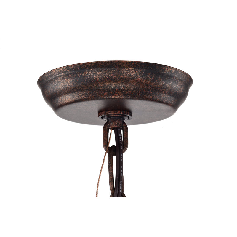 Luminaire suspendu géométrique à 1 lumière Kizzie, Cuivre antique