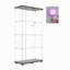 Vitrine lumineuse en verre à deux portes avec 4 tablettes-706121005