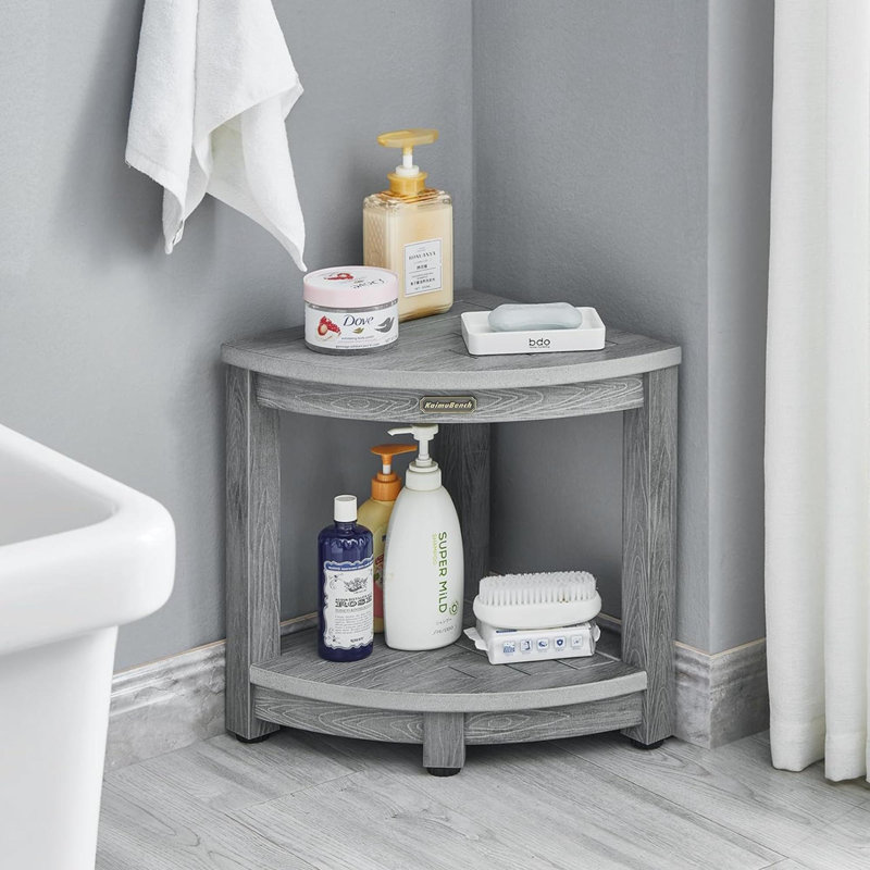 13'' W Shower Bench, Gray
