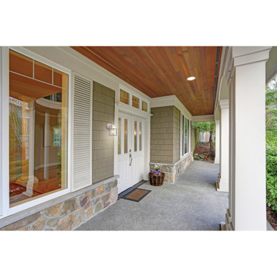 Lanterne murale d'extérieur en verre martelé H 8,63 po Caldecott