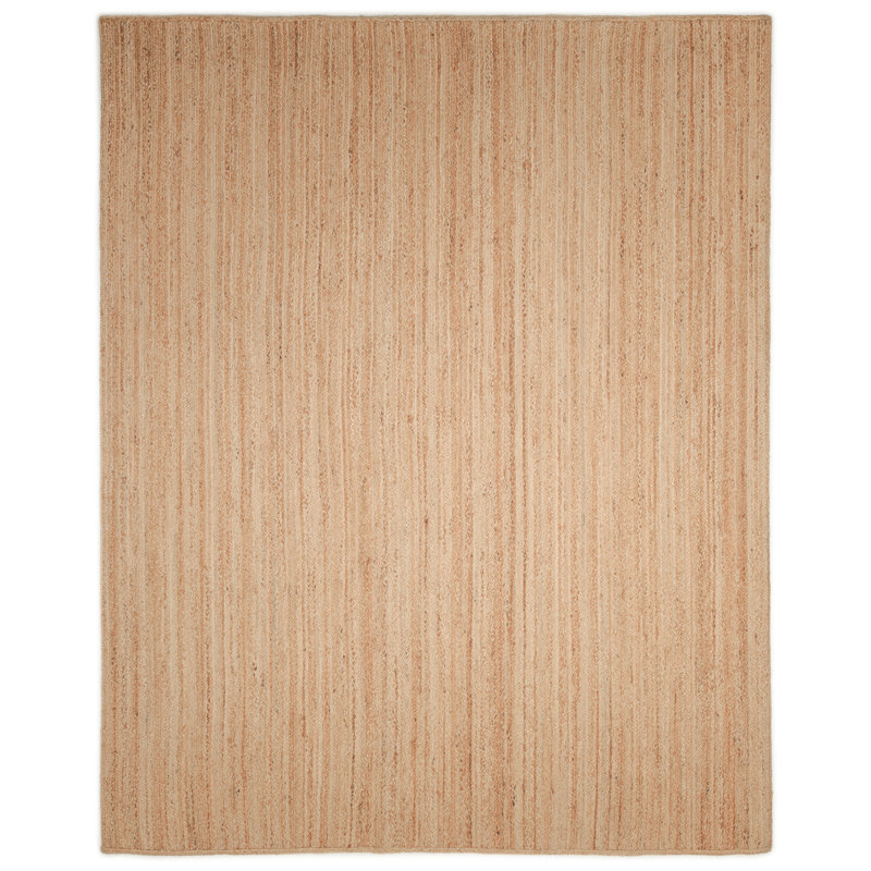 Flatweave Tencel Geometric Area Rug, Rectangle 8' x 10', Brown