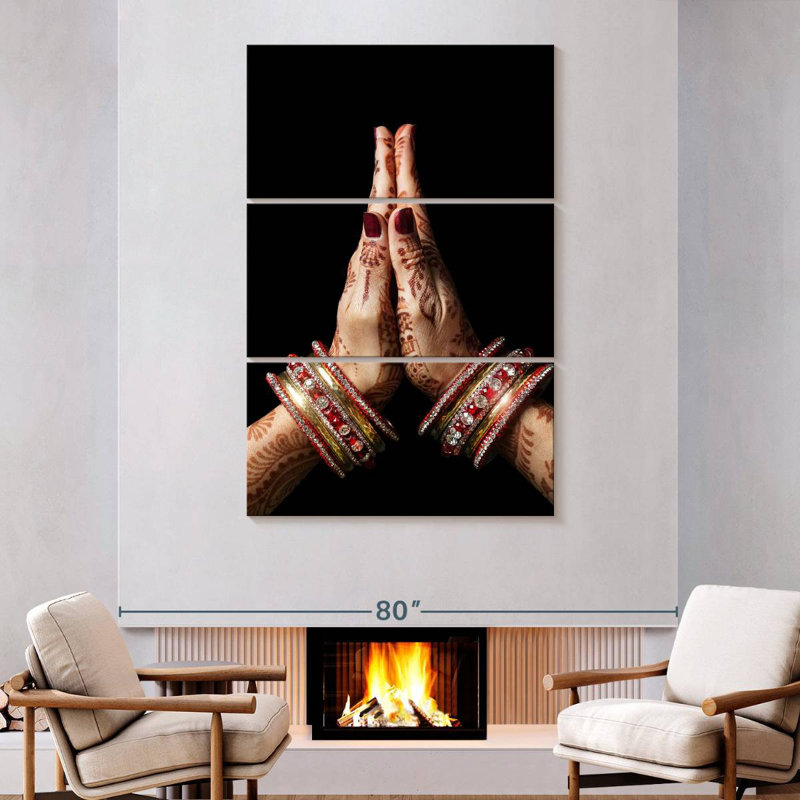 Adella Namaste Mudra Hands, 74" H x 48" W