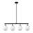 Modern Industrial Chandelier, Adjustable Height, Black & Gold Metal Body | 4 x E14 Socket (Max 40W), 27.6 x 5.9 x 16.9-34.3 inches | Elegant Scandinavian Design, Perfect for Living Room, Dining Room & Entryway Décor-460526297-403520401