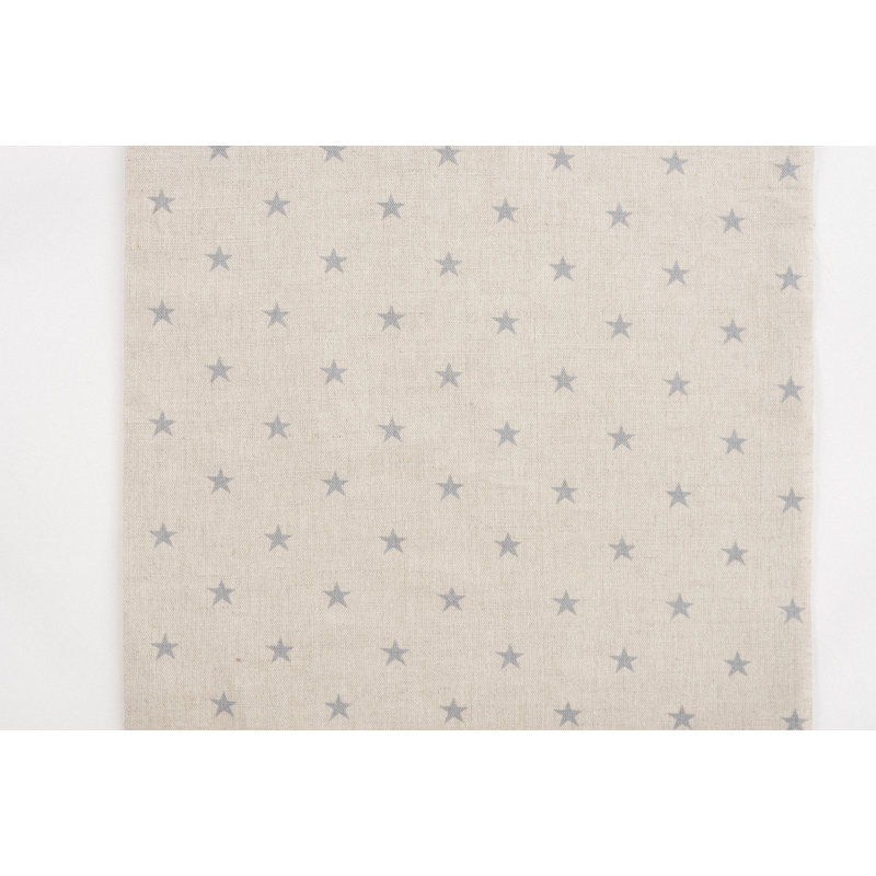 Theodosia Upholstered Counter Stool with Solid Wood Frame, Grey Star