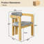 Ensemble de 2 chaises de patio de style moderne en bois d'acacia