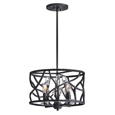 Luminaire suspendu tambour 4 lumières Eve