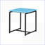 Ensemble de table basse et de table de bout en fibre de carbone bleu 3 pièces, structure en métal durable et style moderne-2001127189