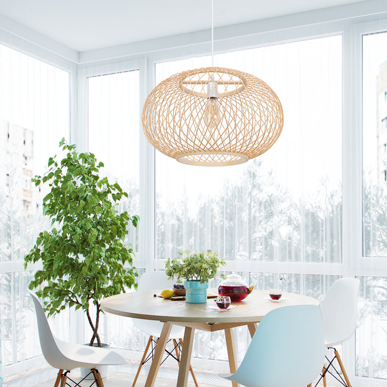 Helsel 1 - Light Natural Bamboo Single Pendant