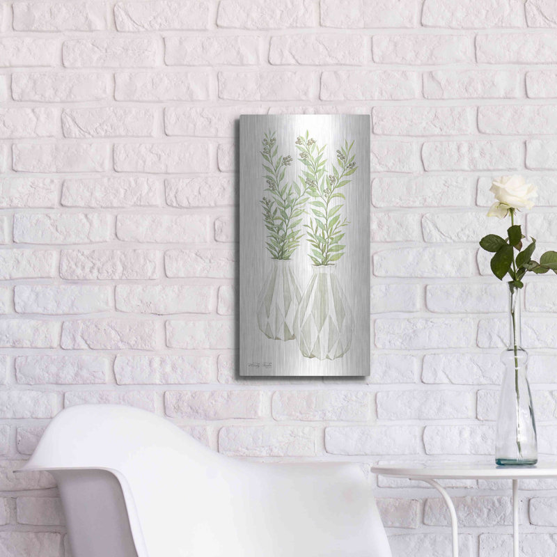 "Vase géométrique III" par Cindy Jacobs, H 24 po x l 12 po