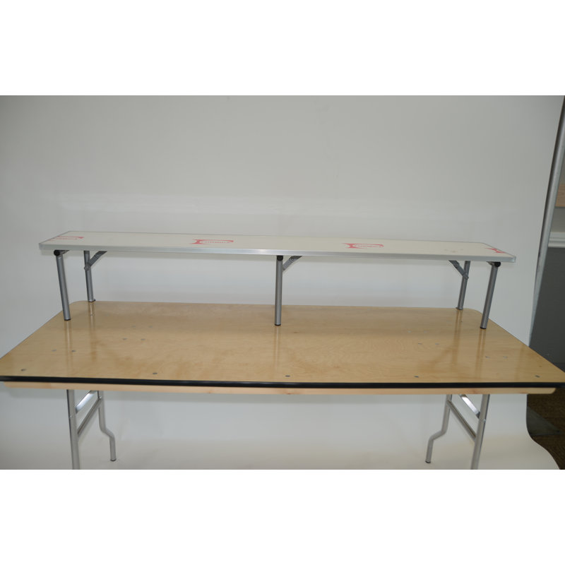 WFT Rectangular Bar Top Riser, Black, 12'' H x 96'' L x 12'' D
