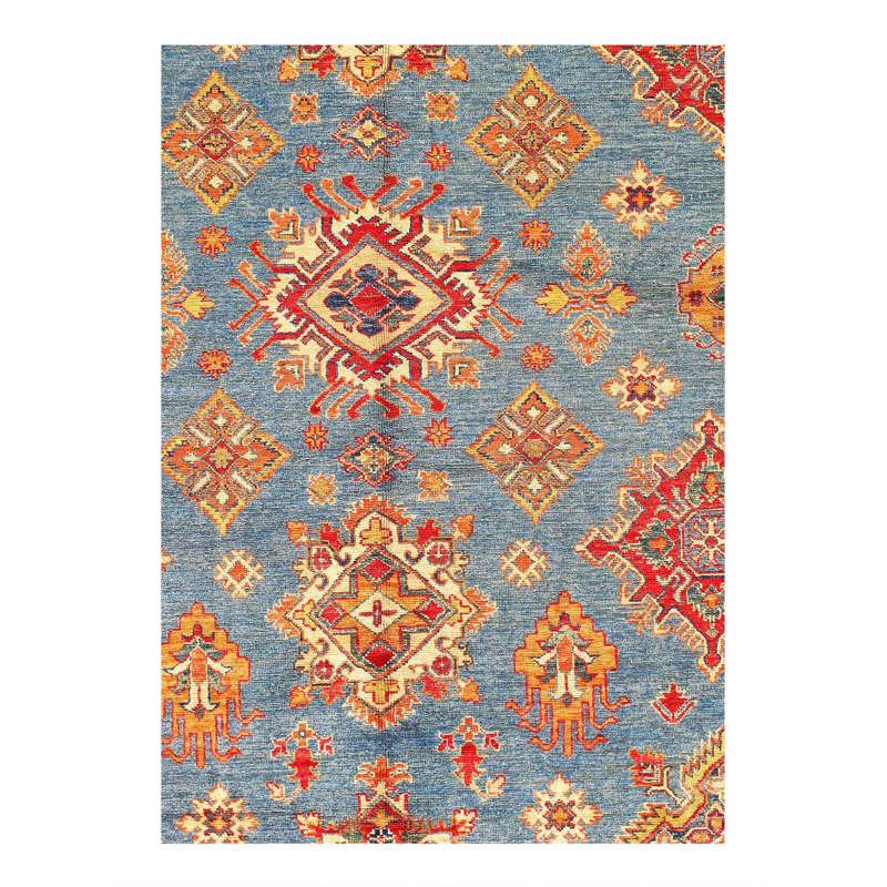 Tapis brun / bleu oriental en coton / laine 8 pi x 10 pi 9 po Oriental
