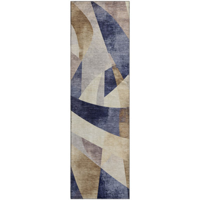 Premium Machine Washable Ashington AMF1836 Swirls Rug