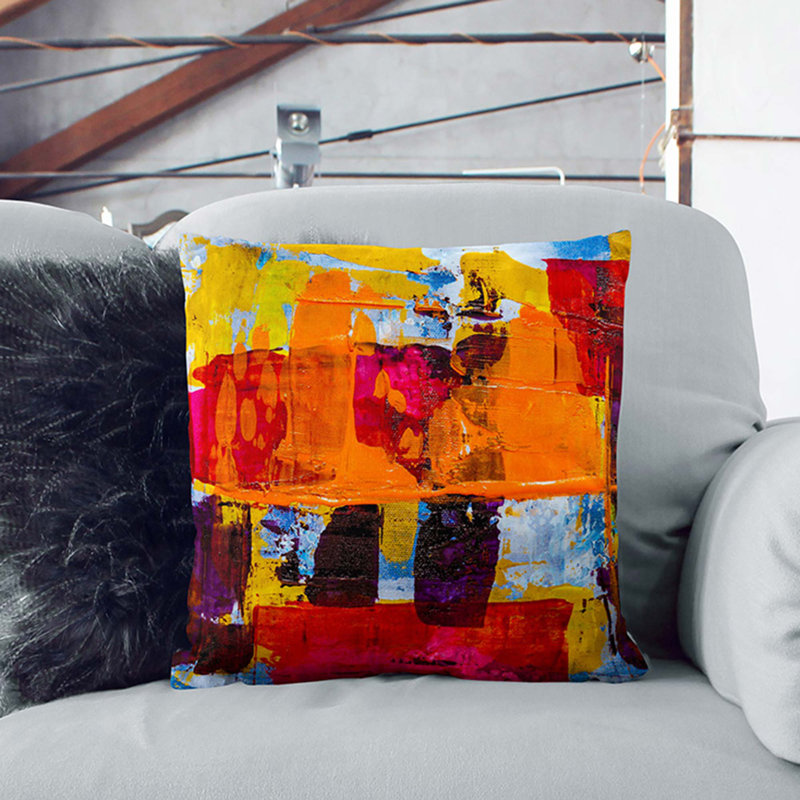 Abstract Square Throw Cushion, 40 x 40 cm