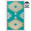 Ivia  Outdoor Rug Recycled Plastic Straw Waterproof Patio - Teal-663252129