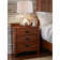3-drawer Solid Wood Nightstand with USB Chargers