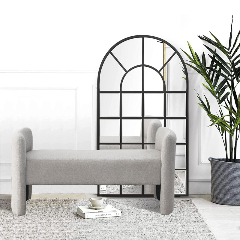 Banc rembourré Clemie, gris