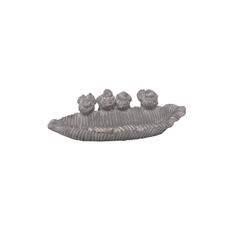 Cement Bird Bath Gray