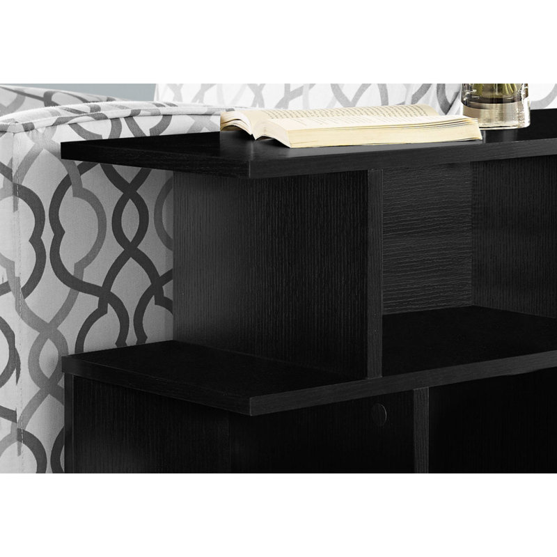 Accent Table, Side, End, Nightstand, Lamp, Living Room, Bedroom, Laminate, Contemporary, Black, Black