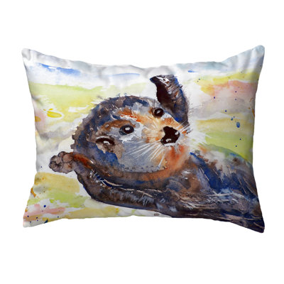 Otter Outdoor Reversible Throw Pillow