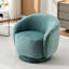 Fauteuil d'appoint plissé moderne avec base robuste et coussin rembourré épais-1152867593