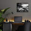 «Sweeping Tides Black and White» par Rick Berk, art mural en verre acrylique-446362956