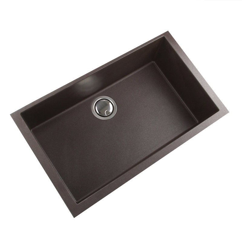 Plymouth 30'' L Single Basin Kitchen Sink, Brown
