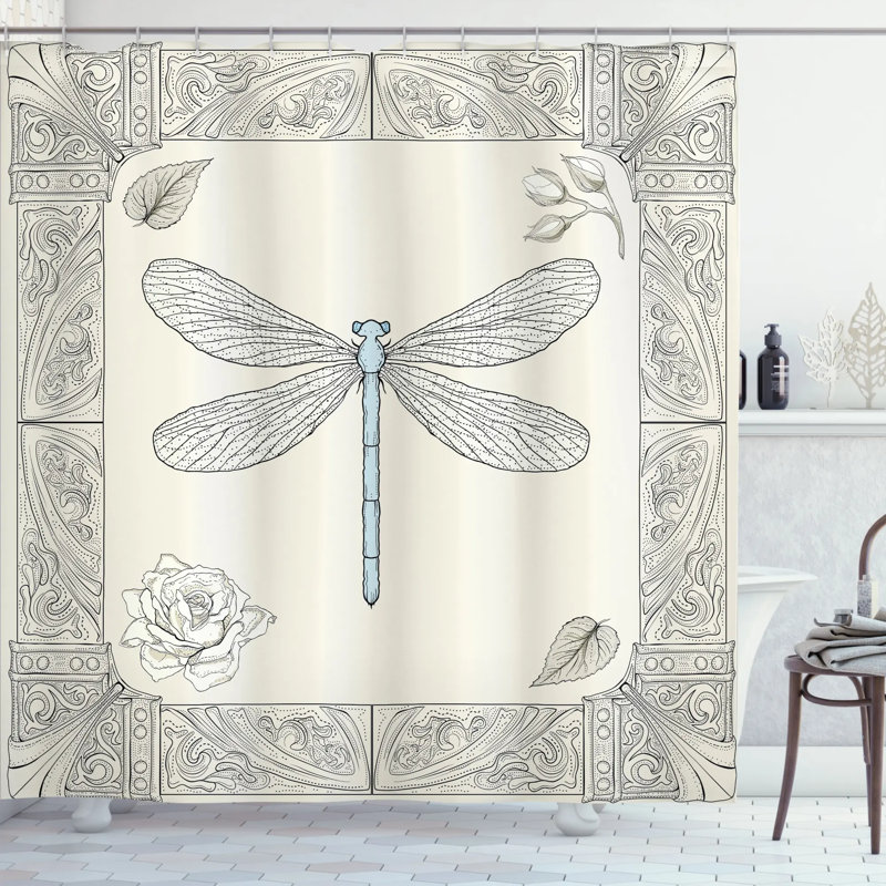 Shower Curtain with Hooks Included, 75" H x 69" W