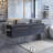 Torrianna 59.05'' Double Bathroom Vanity with Solid Surface Top-752720720-752720719-752720718