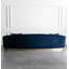 Canapé simple bleu foncé de 82,6 po