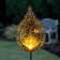 Exhart Solar Metal Filigree Full Flame Torch Garden Stake, 6.5 by 35.5 Inches