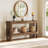 62.99" Farmhouse  2-Tier Brown Narrow Wood Console Table With Storage For Entryway Sofa Table, Entrance, Living Room