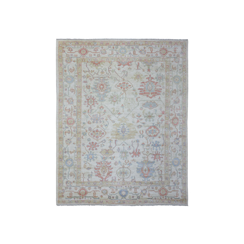 Tapis ivoire en laine noué à la main 8 po 1 po x 10 pi 2 po 6C4922BF62E64AC28201FF4D61963D25