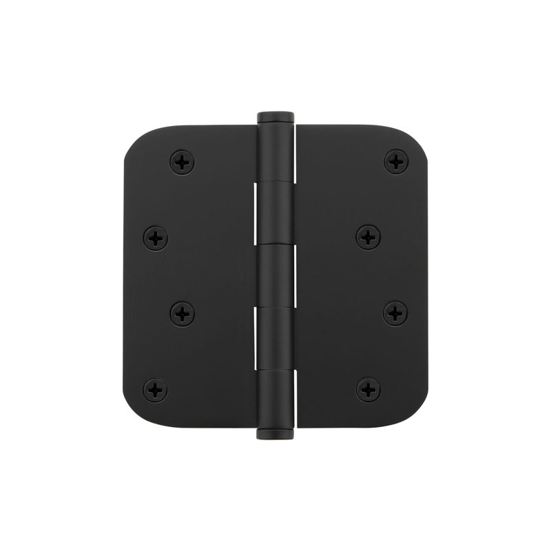 Charnière de porte simple 4 po H x 4 po, Noir satiné