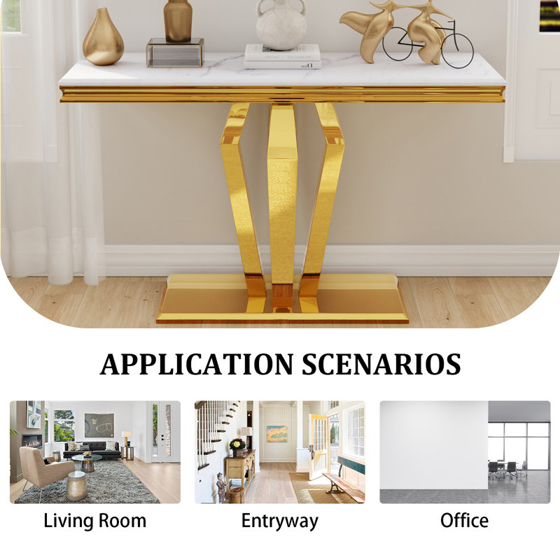 Gold Console Table
