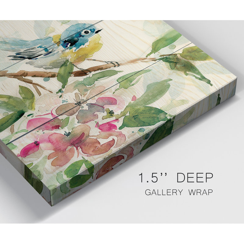" Birds And Blossoms I " 2 - Pieces, 16" H x 32" W x 1" D