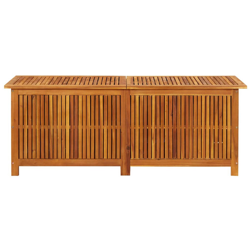 Acacia Wood Outdoor Deck Storage Box with Gas Lifts