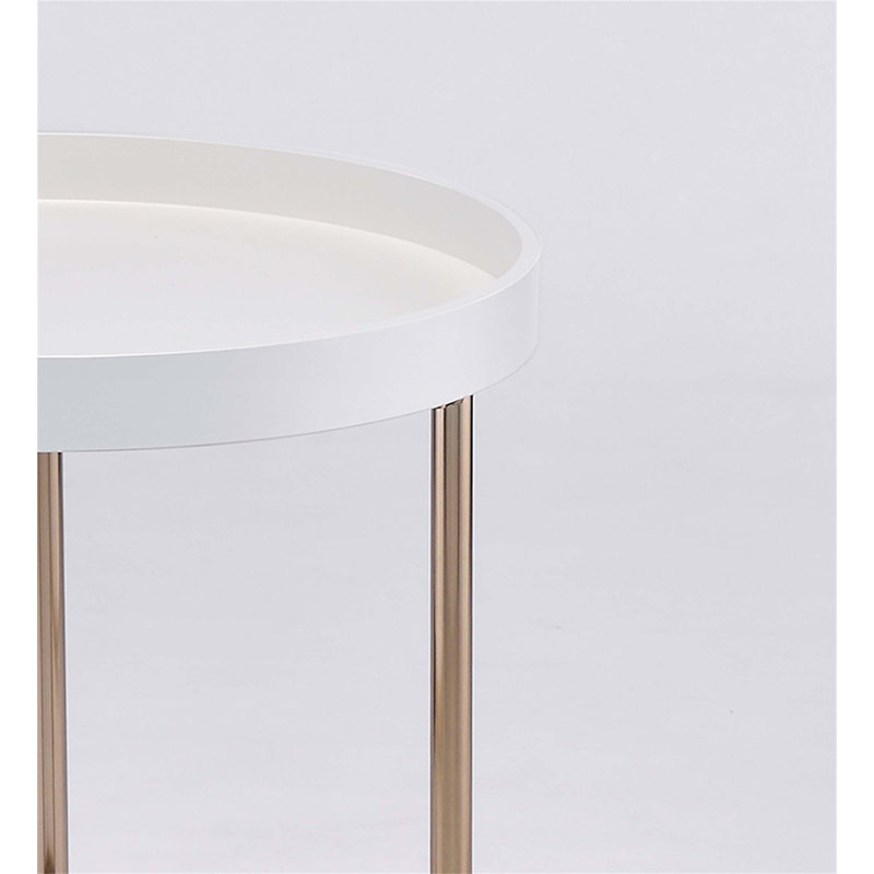 Table d'appoint Edie, Blanc