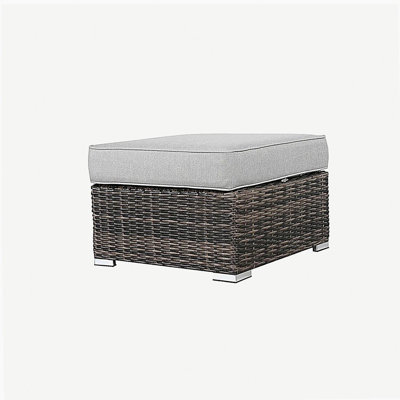 Repose-pieds d'extérieur avec coussin - entièrement assemblé