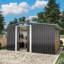 Aylynn 11 ft. W x 7 ft. D Metal Apex Garage Shed