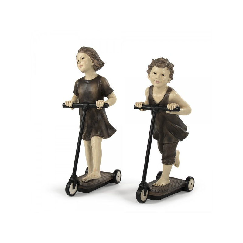 Girl on Scooter Statue